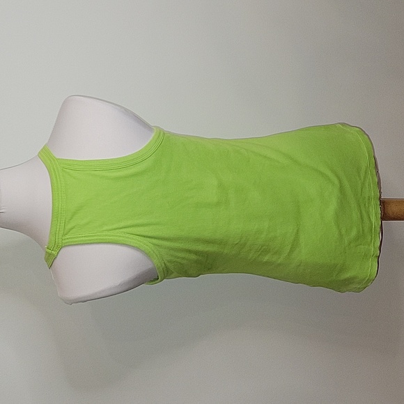 Nike neon lime green ribbed tank top with built in sports bra womens size XL - Picture 5 of 9
